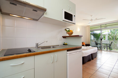 Kitchenette in the studio apartment